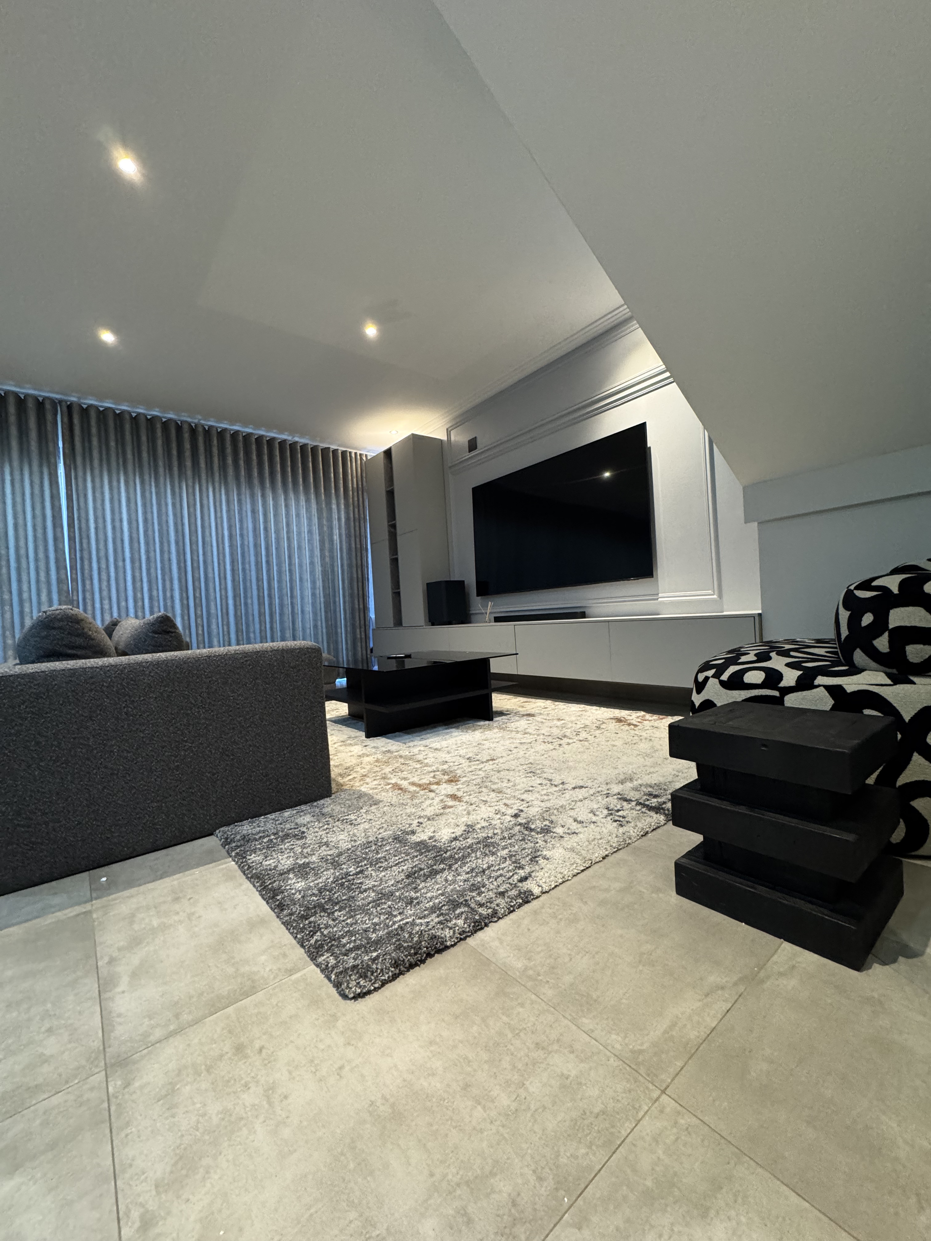 Custom upholstered ottoman